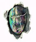 Anello artigianale in Argento 925%° e madreperla di abalone CO67
